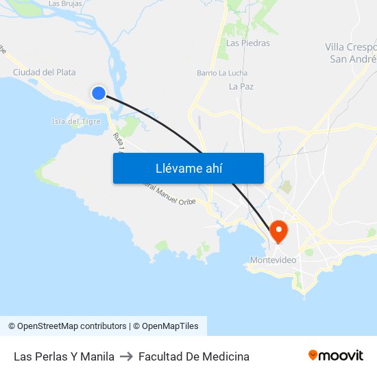 Las Perlas Y Manila to Facultad De Medicina map