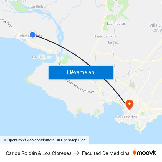 Carlos Roldán & Los Cipreses to Facultad De Medicina map