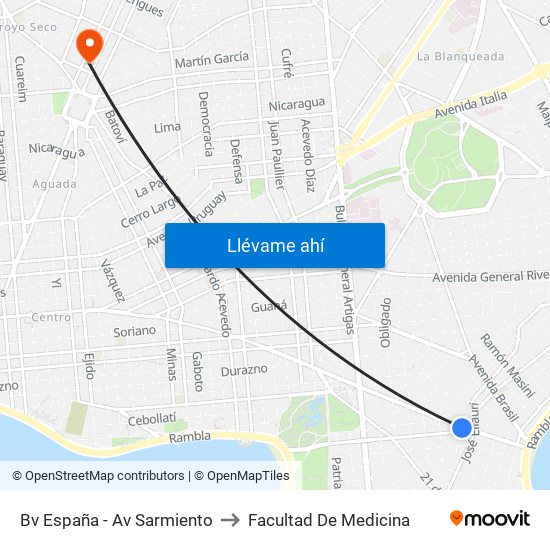 Bv España - Av Sarmiento to Facultad De Medicina map