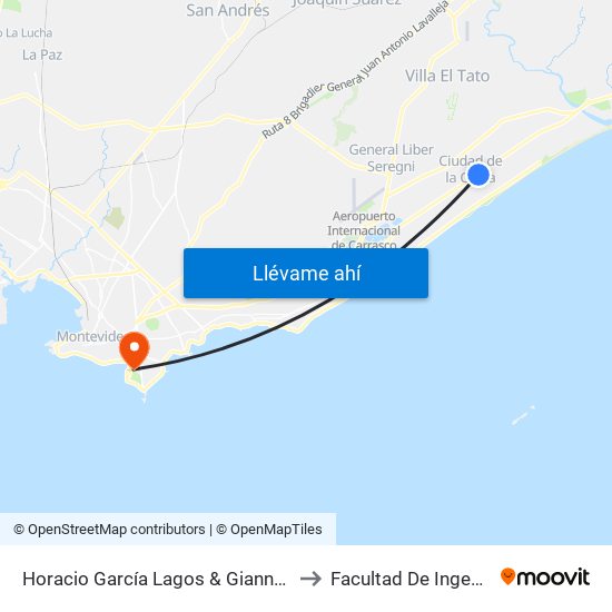Horacio García Lagos & Giannattasio to Facultad De Ingeniería map