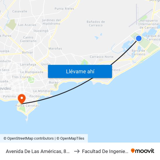 Avenida De Las Américas, 8343 to Facultad De Ingeniería map