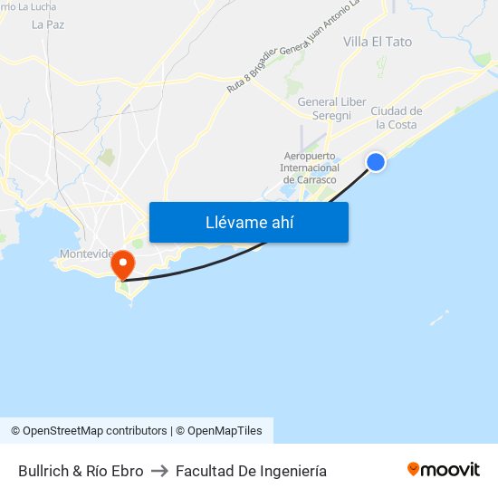 Bullrich & Río Ebro to Facultad De Ingeniería map