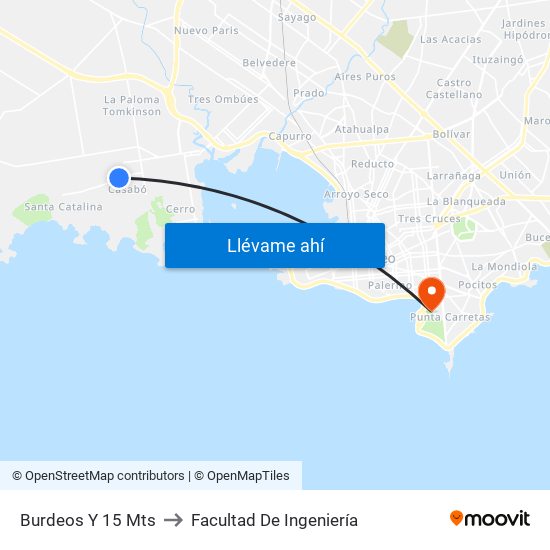 Burdeos Y 15 Mts to Facultad De Ingeniería map