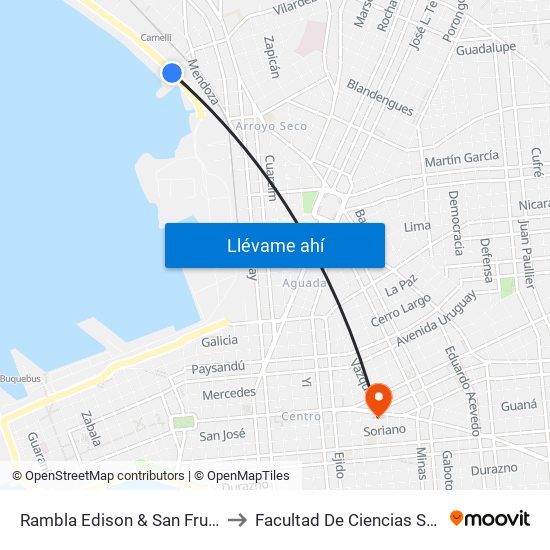 Rambla Edison & San Fructuoso to Facultad De Ciencias Sociales map
