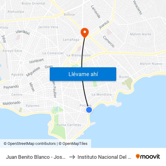 Juan Benito Blanco - Jose Marti to Instituto Nacional Del Cáncer map