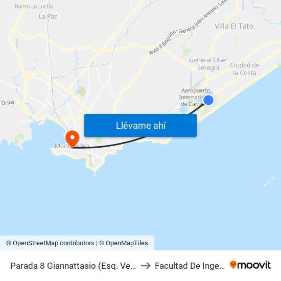 Parada 8 Giannattasio (Esq. Venezuela) to Facultad De Ingenieria map