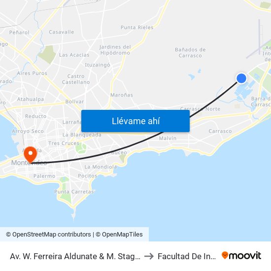 Av. W. Ferreira Aldunate & M. Stagnero De Munar to Facultad De Ingenieria map