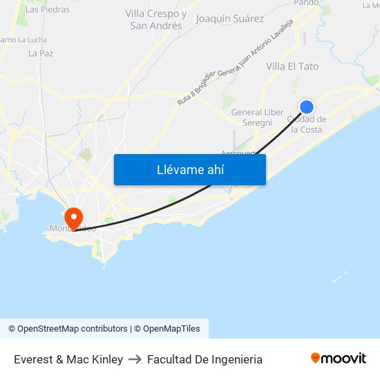 Everest & Mac Kinley to Facultad De Ingenieria map