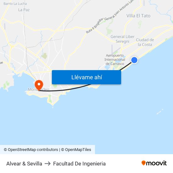 Alvear & Sevilla to Facultad De Ingenieria map