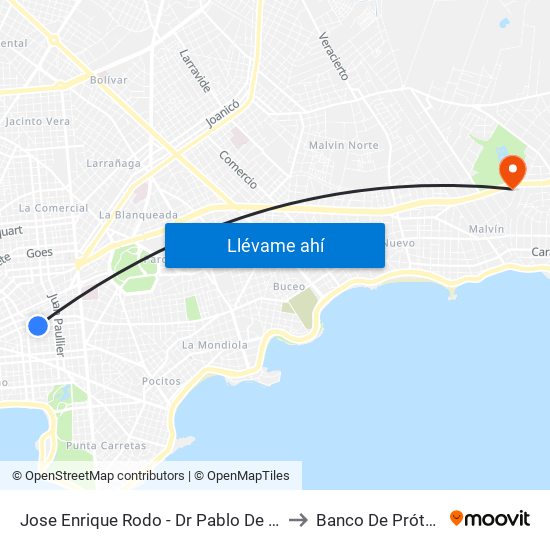 Jose Enrique Rodo - Dr Pablo De Maria to Banco De Prótesis map