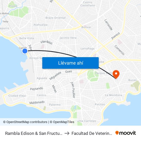 Rambla Edison & San Fructuoso to Facultad De Veterinaria map