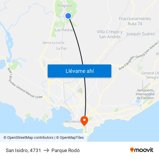 San Isidro, 4731 to Parque Rodó map