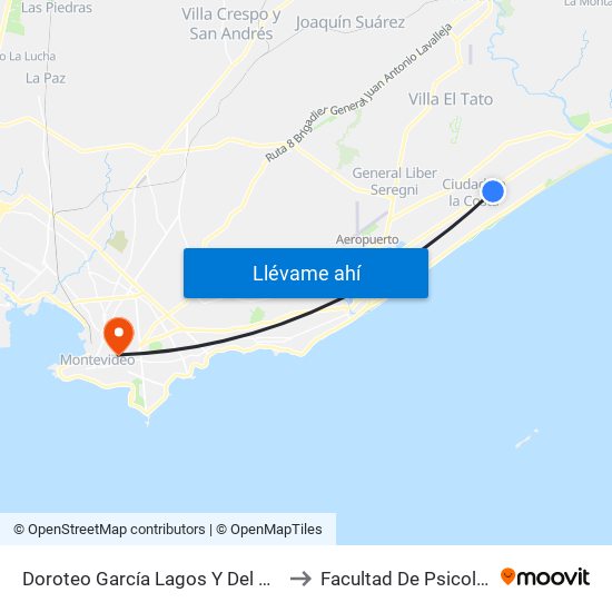 Doroteo García Lagos Y Del Monte to Facultad De Psicología map