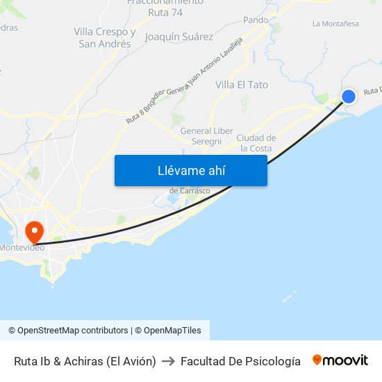 Ruta Ib & Achiras (El Avión) to Facultad De Psicología map