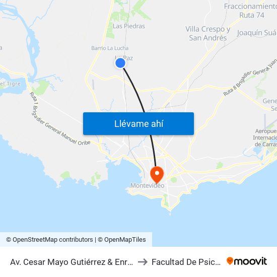 Av. Cesar Mayo Gutiérrez & Enrique Erro to Facultad De Psicología map