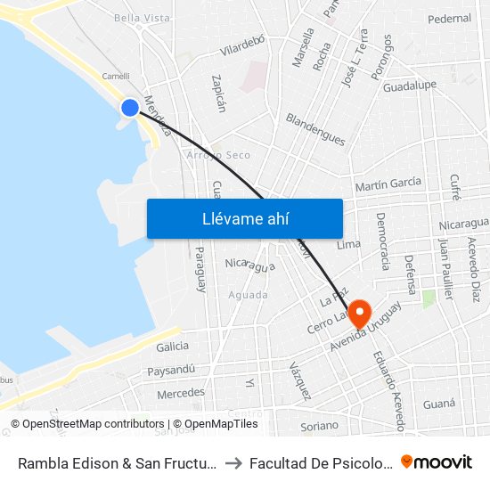 Rambla Edison & San Fructuoso to Facultad De Psicología map