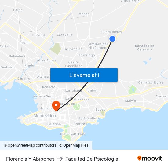 Florencia Y Abipones to Facultad De Psicología map