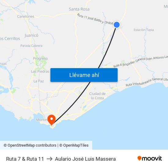 Ruta 7 & Ruta 11 to Aulario José Luis Massera map
