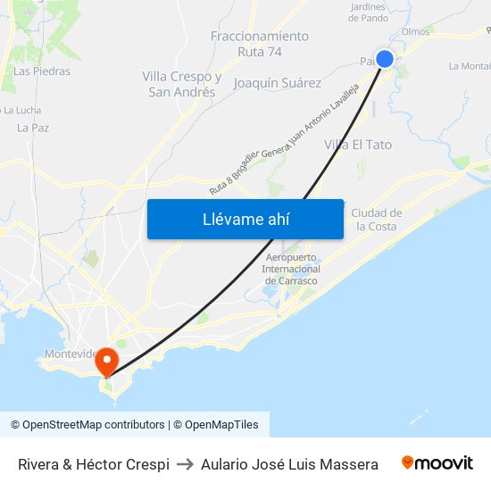 Rivera & Héctor Crespi to Aulario José Luis Massera map
