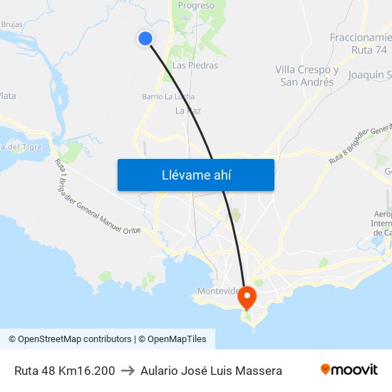 Ruta 48 Km16.200 to Aulario José Luis Massera map