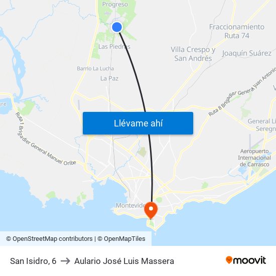 San Isidro, 6 to Aulario José Luis Massera map