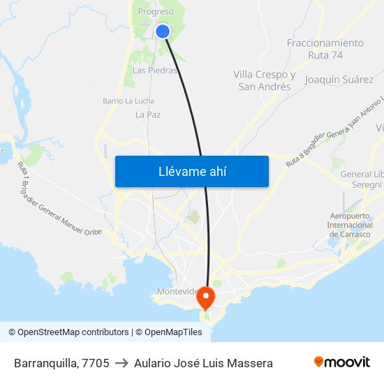 Barranquilla, 7705 to Aulario José Luis Massera map