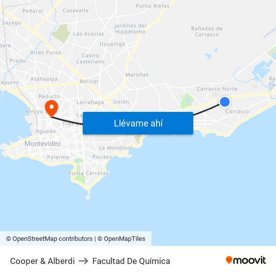 Cooper & Alberdi to Facultad De Química map