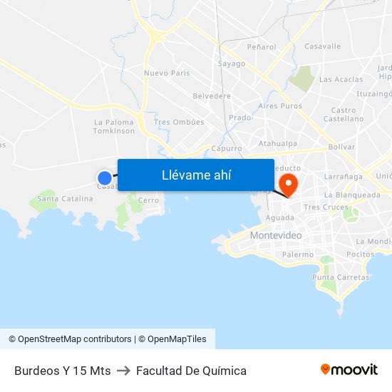 Burdeos Y 15 Mts to Facultad De Química map