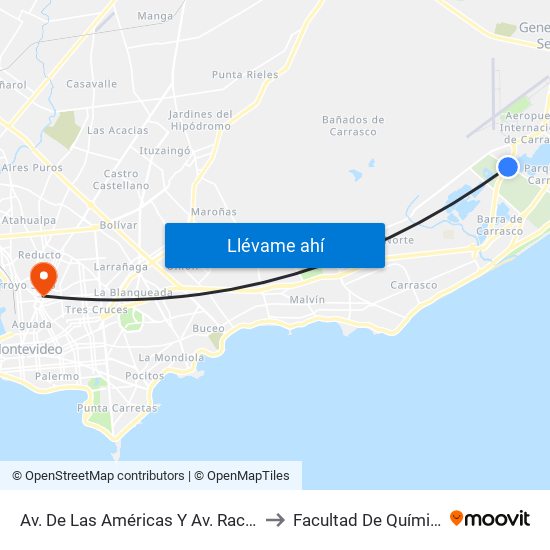 Av. De Las Américas Y Av. Racine to Facultad De Química map
