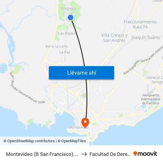 Montevideo (B San Francisco), 4514 to Facultad De Derecho map