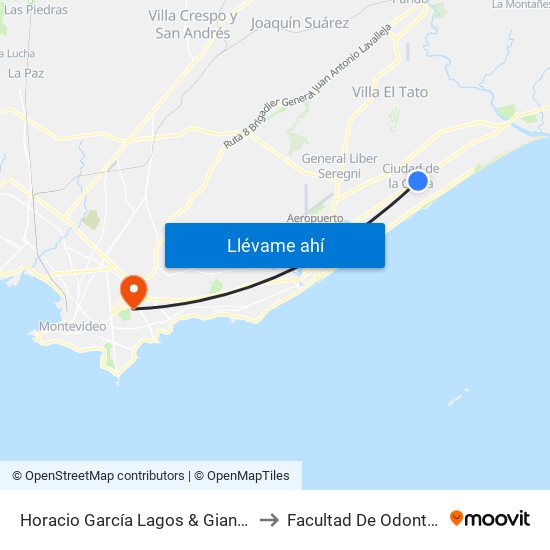 Horacio García Lagos & Giannattasio to Facultad De Odontología map