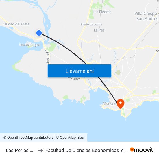 Las Perlas Y Manila to Facultad De Ciencias Económicas Y De Administración map