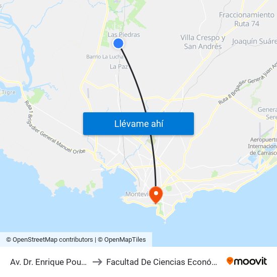 Av. Dr. Enrique Pouey & Manuel Freire to Facultad De Ciencias Económicas Y De Administración map