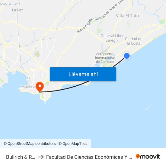 Bullrich & Río Ebro to Facultad De Ciencias Económicas Y De Administración map