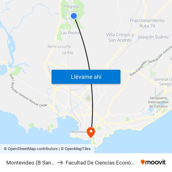 Montevideo (B San Francisco), 4514 to Facultad De Ciencias Económicas Y De Administración map