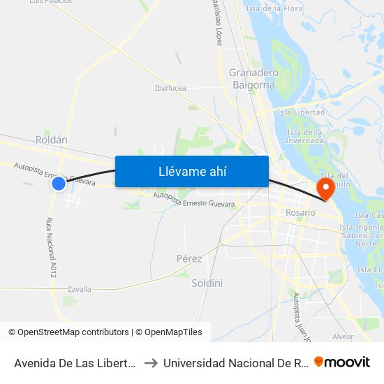 Avenida De Las Libertades, 2130 to Universidad Nacional De Rosario (Unr) map