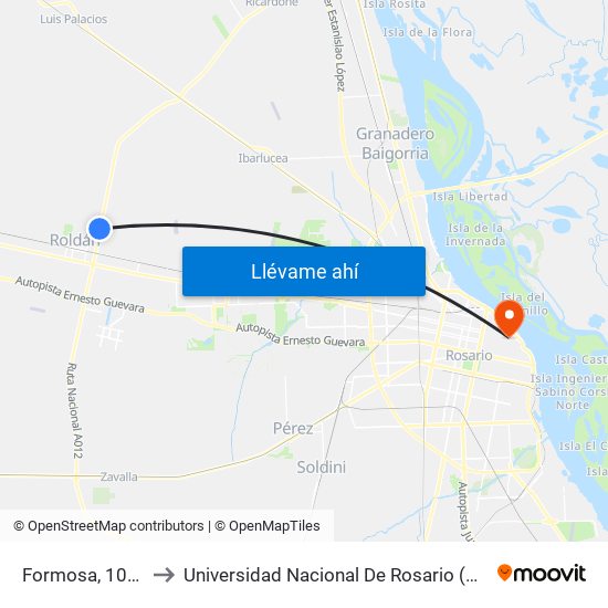 Formosa, 1087 to Universidad Nacional De Rosario (Unr) map