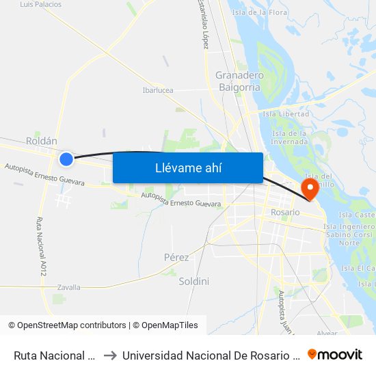 Ruta Nacional 9, 8 to Universidad Nacional De Rosario (Unr) map