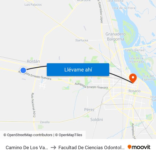Camino De Los Vascos to Facultad De Ciencias Odontologicas map
