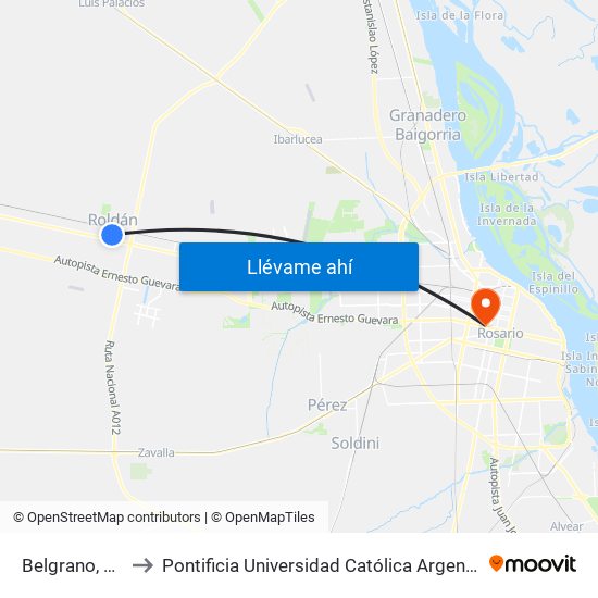Belgrano, 252-300 to Pontificia Universidad Católica Argentina Campus Rosario map