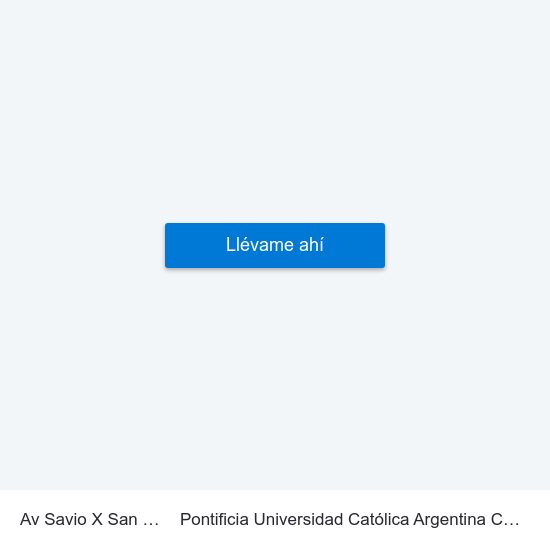 Av Savio X San Lorenzo to Pontificia Universidad Católica Argentina Campus Rosario map