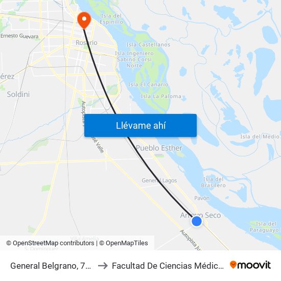 General Belgrano, 718 to Facultad De Ciencias Médicas map