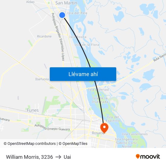 William Morris, 3236 to Uai map