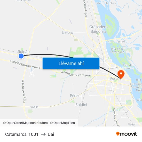 Catamarca, 1001 to Uai map