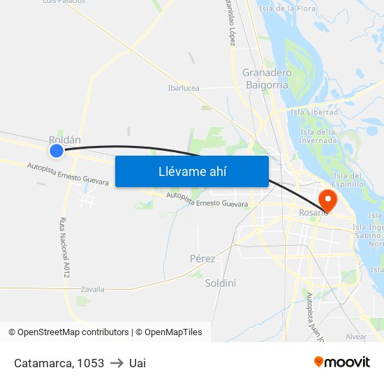 Catamarca, 1053 to Uai map