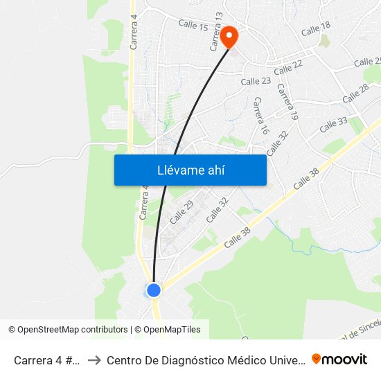 Carrera 4 # 37-2 A 37-84 to Centro De Diagnóstico Médico Universidad De Sucre Sede Puerta Blanca map