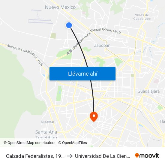 Calzada Federalistas, 1980 to Universidad De La Cienega map