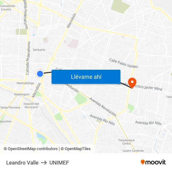 Leandro Valle to UNIMEF map