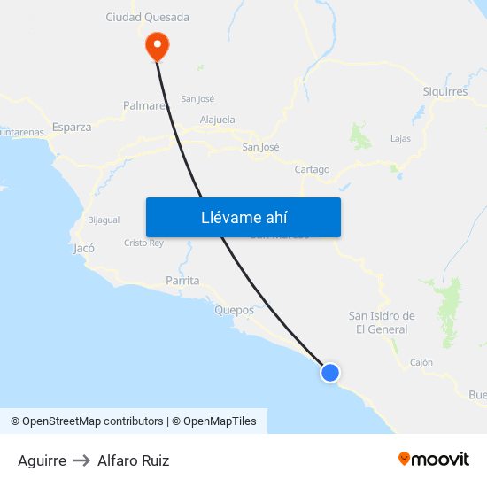 Aguirre to Alfaro Ruiz map