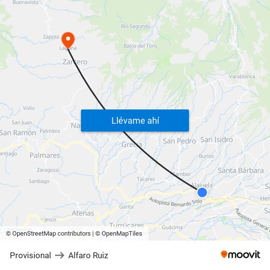 Provisional to Alfaro Ruiz map